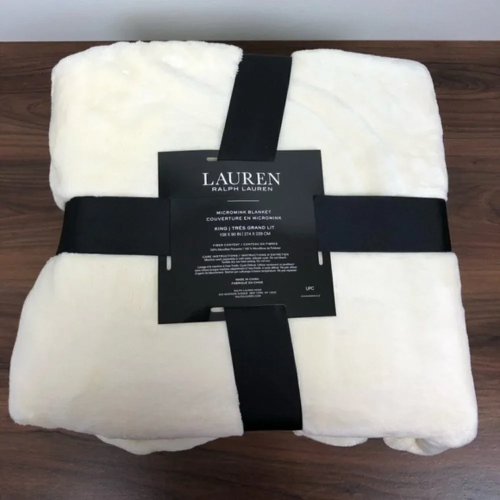 NEW Ralph Lauren Micromink KING Blanket